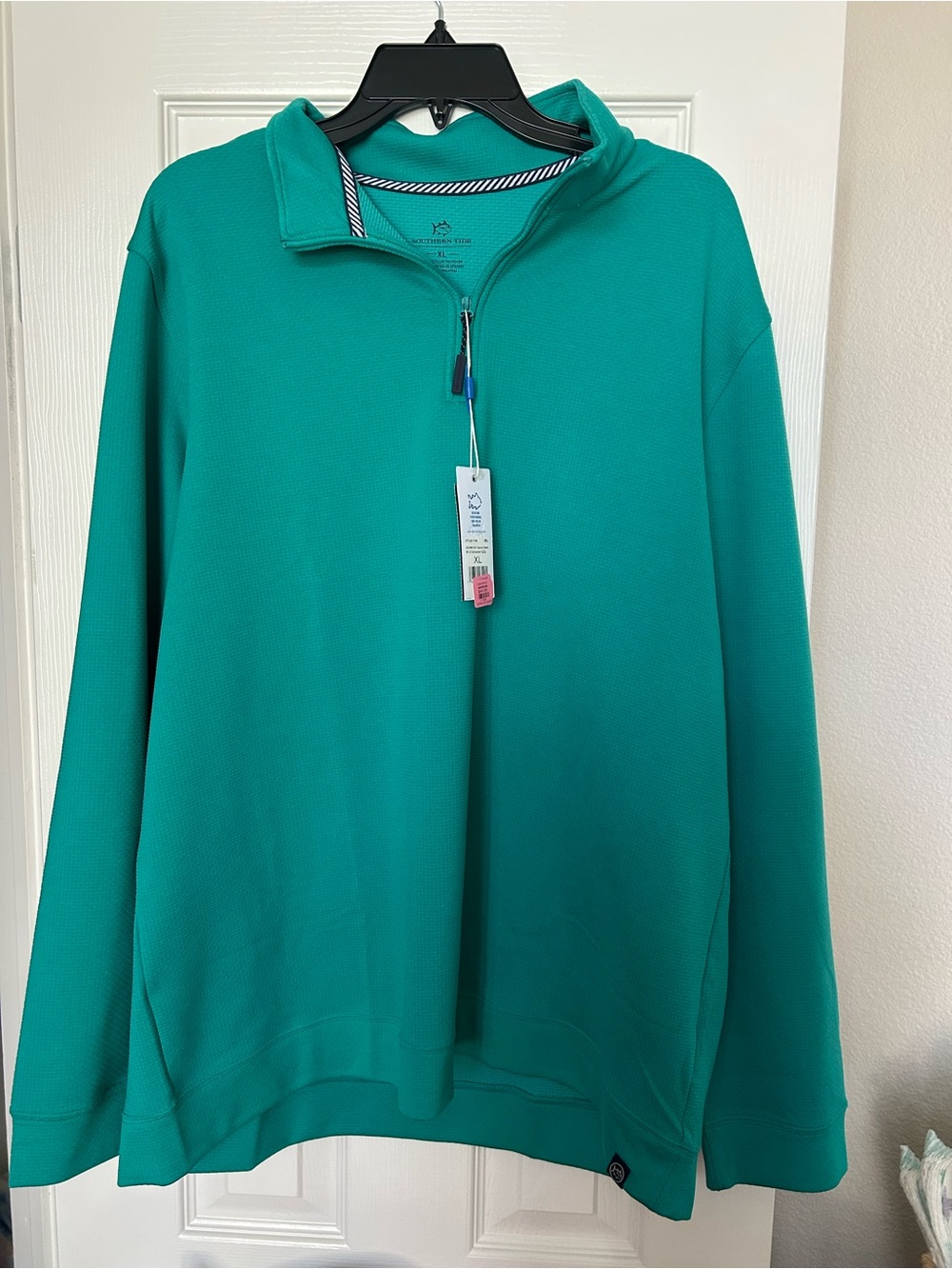 Southern Tide Men's Quarter-Zip Pullover - Teal Green